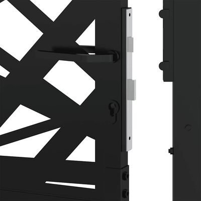 vidaXL Πύλη κήπου Μαύρη 105x106 cm Ατσάλινη ελαφριά σχεδίαση