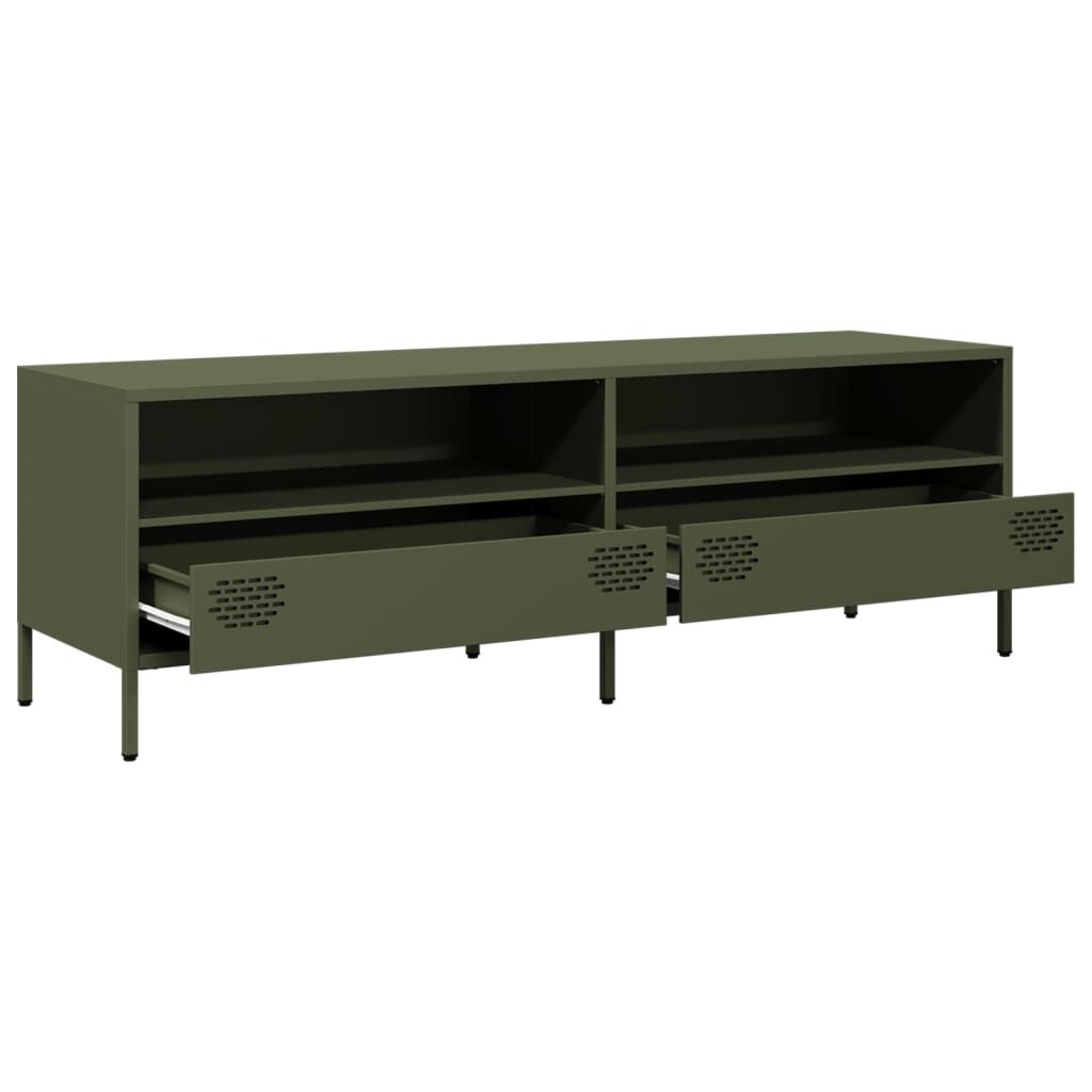 vidaXL Έπιπλο Τηλεόρασης Λαδί 135x39x43,5 εκ. Ατσάλι Ψυχρής Έλασης