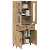 vidaXL Highboard &mu;&epsilon; &sigma;&upsilon;&rho;&tau;ά&rho;&iota; 2 pcs Artisan Oak &Epsilon;&pi;&epsilon;&xi;&epsilon;&rho;&gamma;&alpha;&sigma;&mu;έ&nu;&omicron; &xi;ύ&lambda;&omicron;
