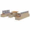 vidaXL Σετ Καναπέ Κήπου 10 pcs Μπέζ και Ανοιχτό Γκρι 80 x 80 x 71 cm