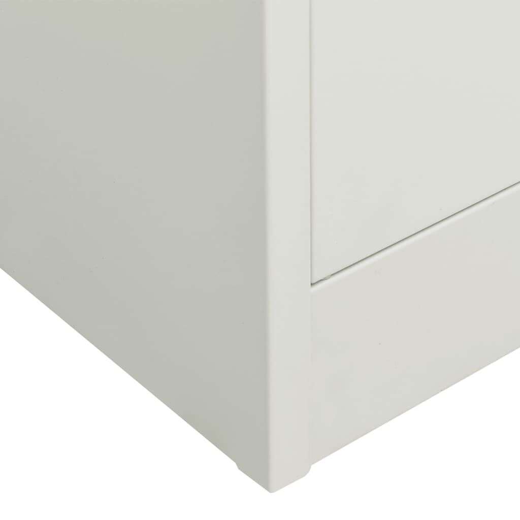 vidaXL Ντουλάπα Γραφείου 90 x 40 x 180 εκ. Ανοιχτό Γκρι Ατσάλινη