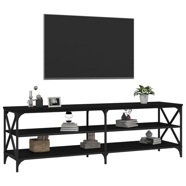 vidaXL Έπιπλο Τηλεόρασης Μαύρο 160x40x50 εκ. από Επεξεργασμένο Ξύλο