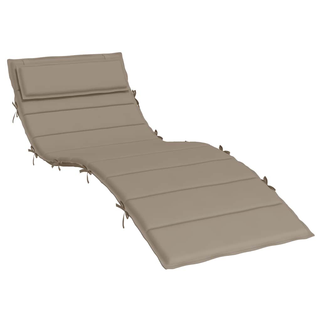 vidaXL Μαξιλάρι Ξαπλώστρας Taupe 180x60x4 εκ. από Ύφασμα Oxford