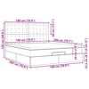 vidaXL Οθωμανικό κρεβάτι με στρώματα & LEDs Ανοιχτό γκρι Βελούδο