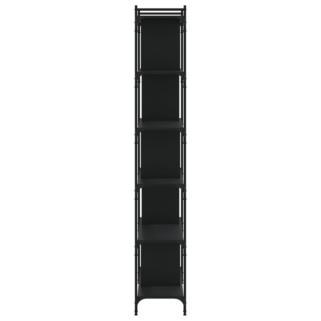 vidaXL Βιβλιοθήκη 6 Επιπέδων Μαύρη 76 x 32 x 192 εκ. από Επεξεργ. Ξύλο