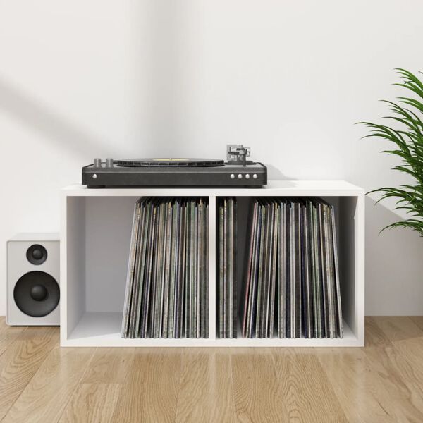 vidaXL Έπιπλο Δίσκων Βινυλίου Λευκό 71x34x36 εκ. Επεξεργ. Ξύλο