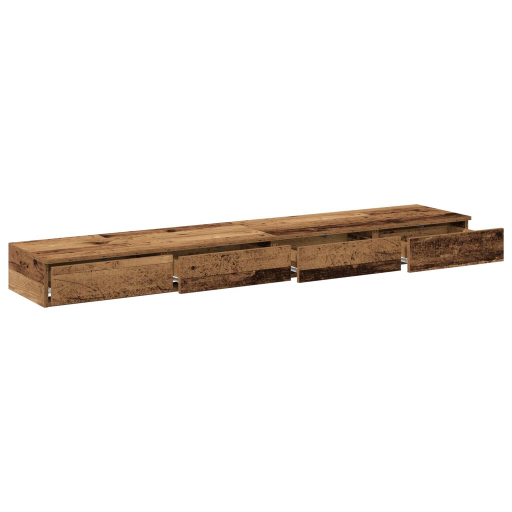 vidaXL Συρτάρια Κρεβατιού από Παλιό Ξύλο 180x36,5x16,5 εκ. Φτιαγμένα από Ξύλο