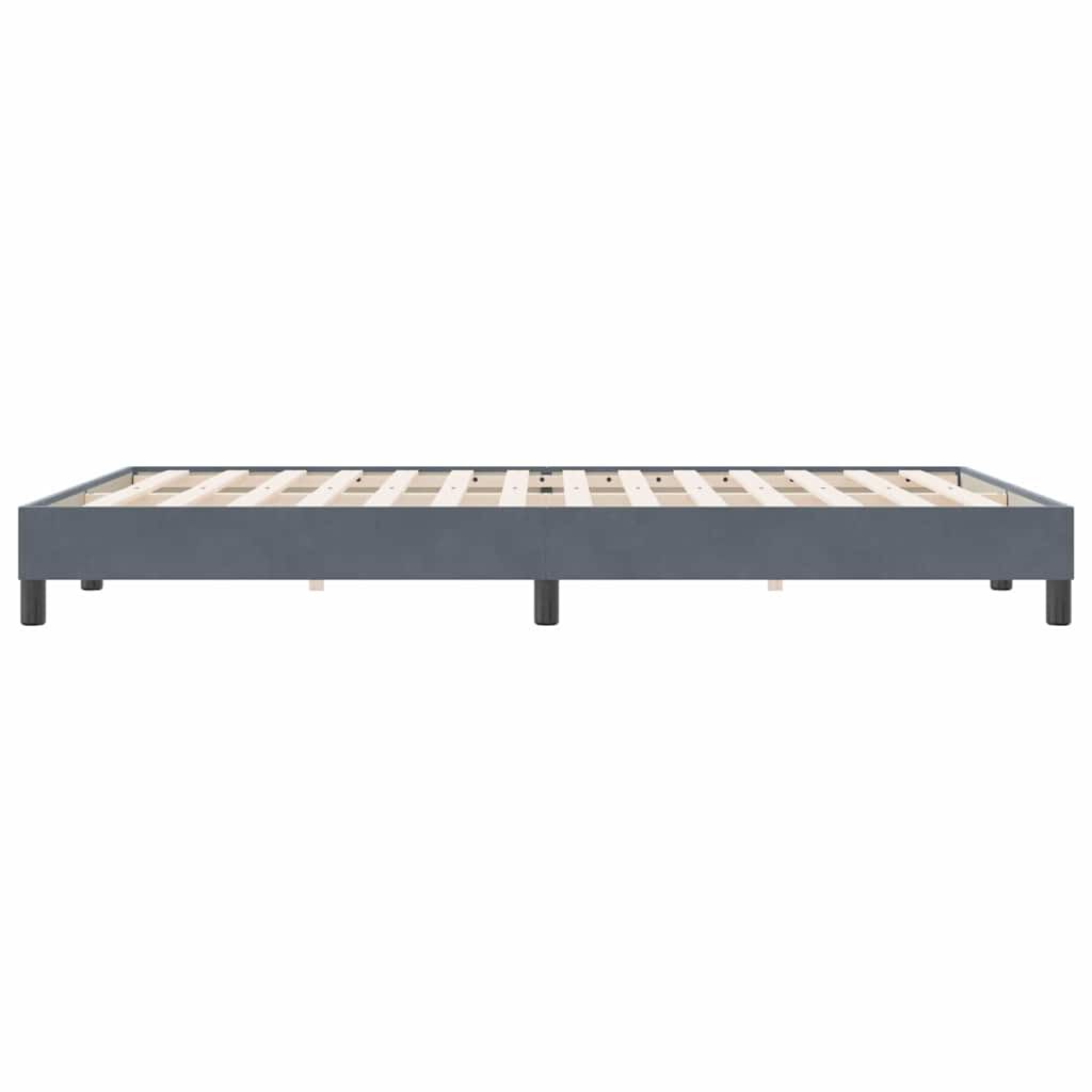 vidaXL Box Spring Κρεβάτι χωρίς στρώμα Σκούρο γκρι 160x220cm Βελούδινο