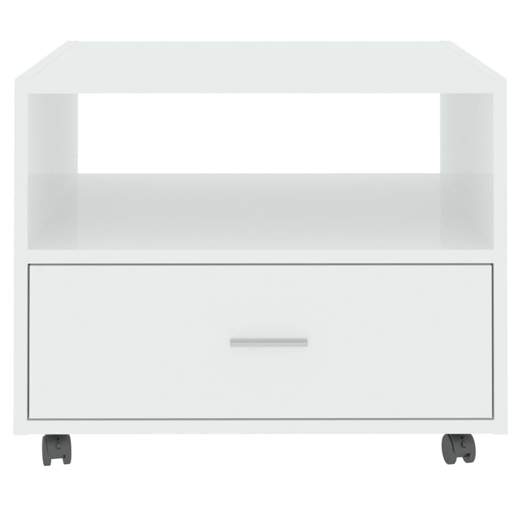 vidaXL Τραπεζάκι Σαλονιού Γυαλιστερό Λευκό 55x55x40 εκ. Επεξεργ. Ξύλο