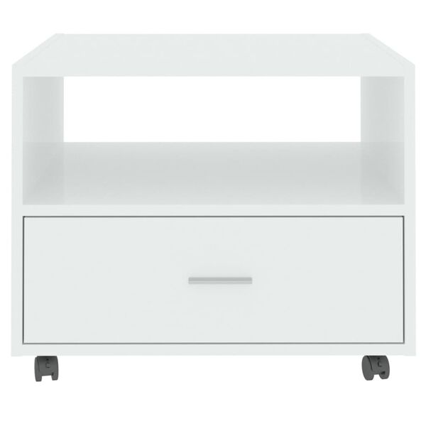 vidaXL Τραπεζάκι Σαλονιού Γυαλιστερό Λευκό 55x55x40 εκ. Επεξεργ. Ξύλο