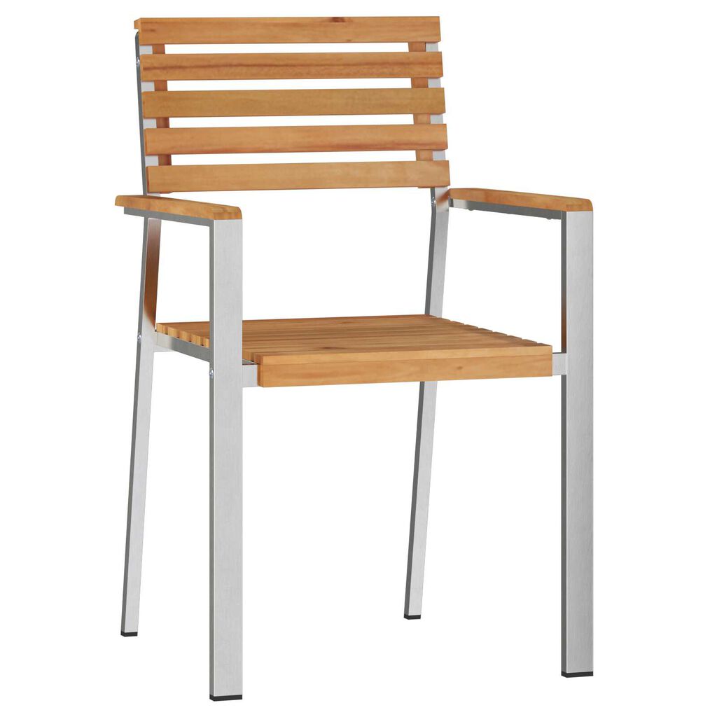 vidaXL Σέτ φαγητού για κήπο 3 pcs Καφέ Μασίφ ξύλο teak