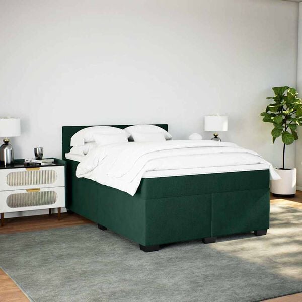 vidaXL &Kappa;&rho;&epsilon;&beta;ά&tau;&iota; Boxspring &mu;&epsilon; &Sigma;&tau;&rho;ώ&mu;&alpha; &Sigma;&kappa;&omicron;ύ&rho;&omicron; &Pi;&rho;ά&sigma;&iota;&nu;&omicron; 140x200&epsilon;&kappa;. &Beta;&epsilon;&lambda;&omicron;ύ&delta;&iota;&nu;&omicron;
