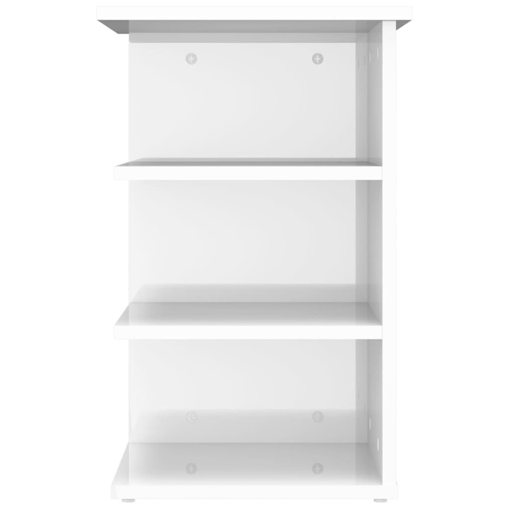 vidaXL Βοηθητικό Ντουλάπι Γυαλ. Λευκό 35 x 35 x 55 εκ. από Επεξ. Ξύλο