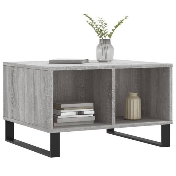 vidaXL Τραπεζάκι Σαλονιού Γκρι Sonoma 60x50x36,5εκ. Επεξεργασμένο Ξύλο