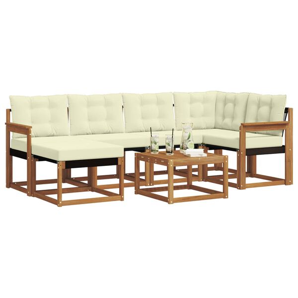 vidaXL &Sigma;&epsilon;&iota;&rho;ά &Kappa;&alpha;&nu;&alpha;&pi;έ &Epsilon;&xi;&omega;&tau;&epsilon;&rho;&iota;&kappa;&omicron;ύ &mu;&epsilon; &mu;&alpha;&xi;&iota;&lambda;ά&rho;&iota; 7 pcs &Phi;&upsilon;&sigma;&iota;&kappa;ό &kappa;&alpha;&iota; &Kappa;&rho;έ&mu;&alpha;