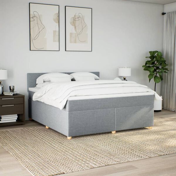 vidaXL &Kappa;&rho;&epsilon;&beta;ά&tau;&iota; Boxspring &mu;&epsilon; &Sigma;&tau;&rho;ώ&mu;&alpha; &Alpha;&nu;&omicron;&iota;&chi;&tau;ό &Gamma;&kappa;&rho;&iota; 180x200 &epsilon;&kappa;. &Upsilon;&phi;&alpha;&sigma;&mu;ά&tau;&iota;&nu;&omicron;