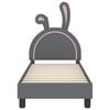 vidaXL Κρεβατική βάση για παιδιά με προσκέφαλο Ανοιχτό γκρι