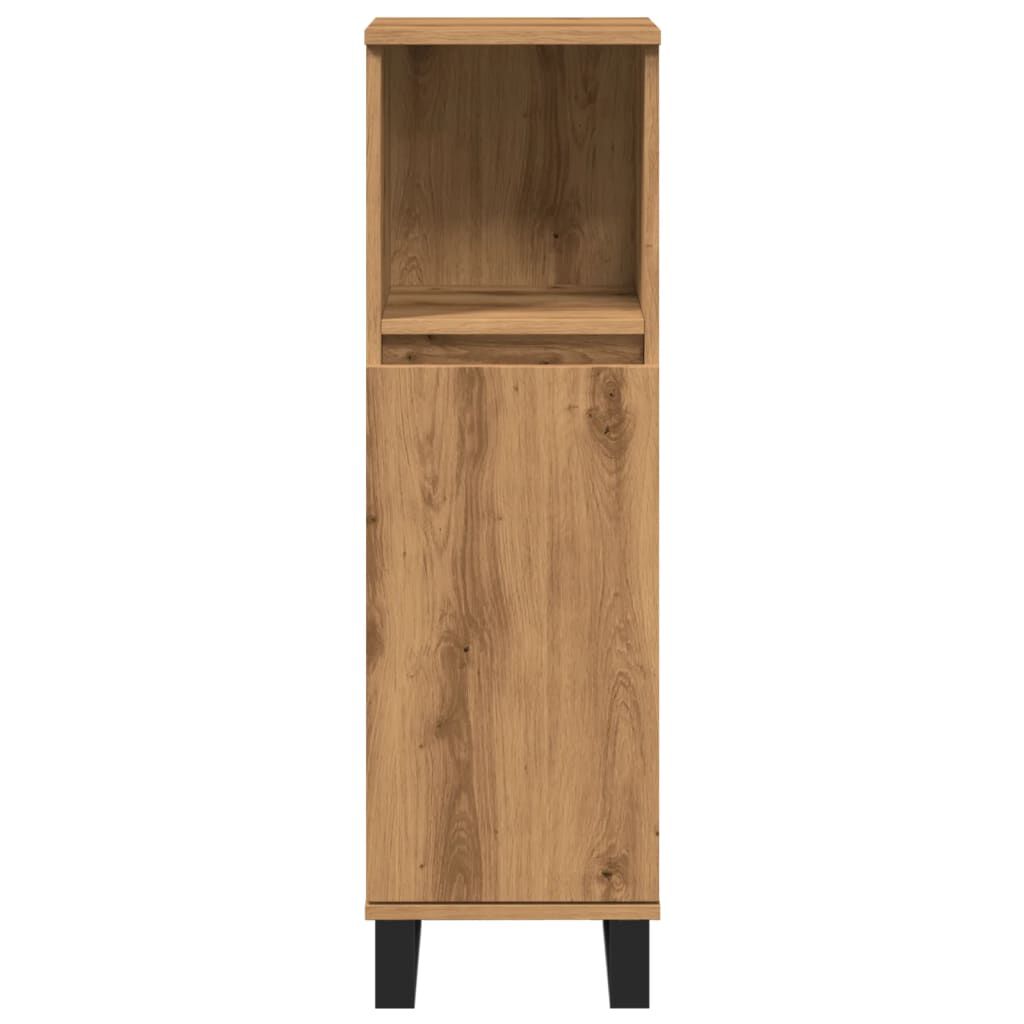 vidaXL Ντουλάπι μπάνιου Δρυς τεχνίτης 30x30x100 cm Κατασκευασμένο ξύλο