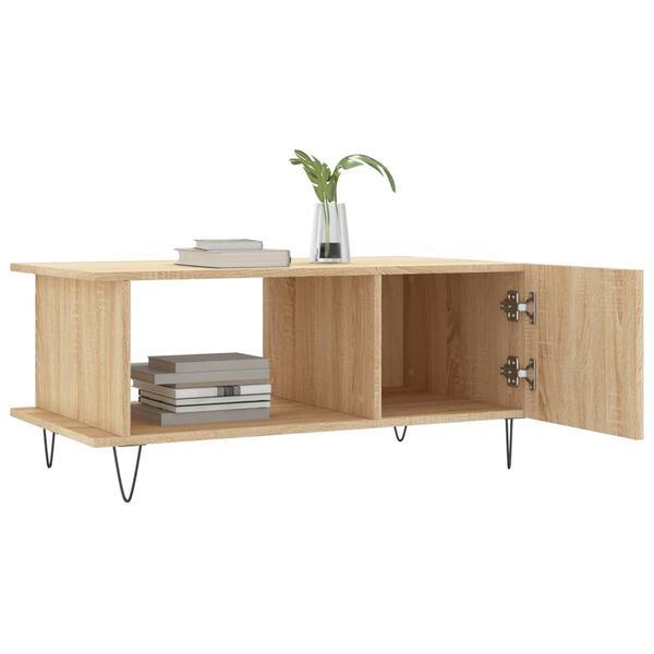 vidaXL Τραπεζάκι Σαλονιού Sonoma Δρυς 90x50x40 εκ. Επεξεργασμένο Ξύλο