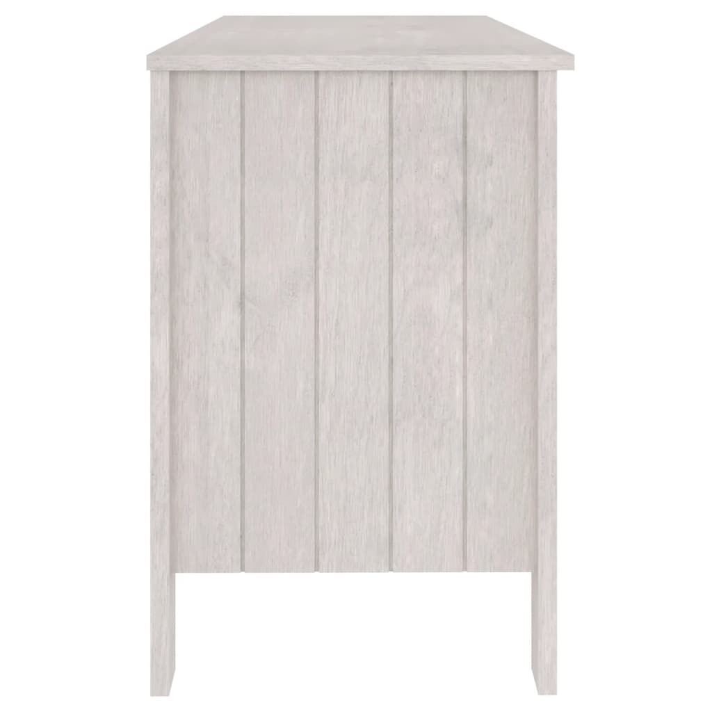 vidaXL Γραφείο HAMAR Λευκό 113 x 50 x 75 εκ. από Μασίφ Ξύλο Πεύκου