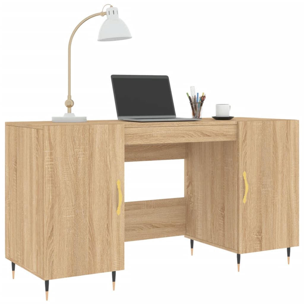 vidaXL Γραφείο Sonoma Δρυς 140 x 50 x 75 εκ. από Επεξεργασμένο Ξύλο