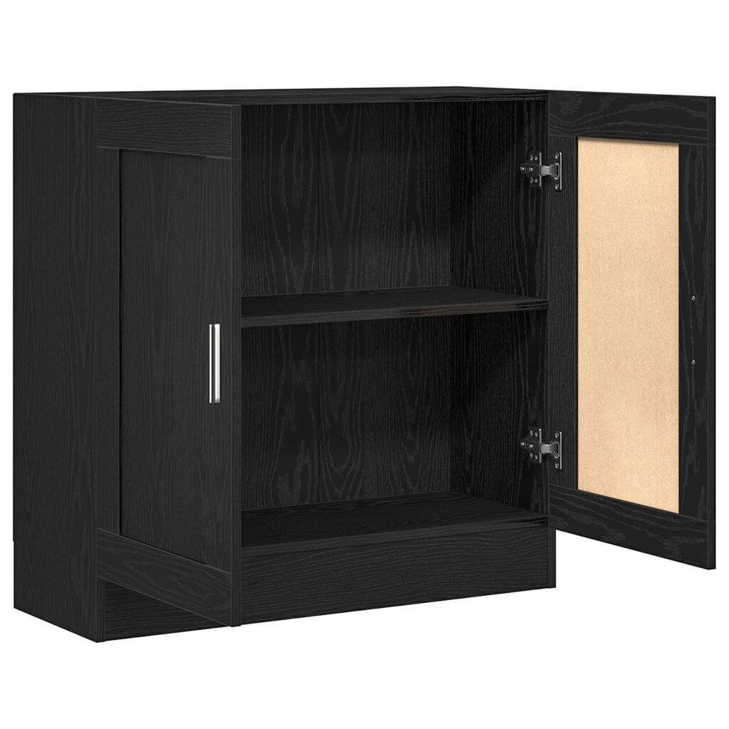 vidaXL Βιβλιοθήκη Μαύρη Δρυς 82,5x30,5x80 εκ σε Επεξεργασμένο Ξύλο