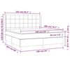 vidaXL Κρεβάτι Boxspring με Στρώμα & LED Σκ. Γκρι 160x200εκ. Βελούδινο