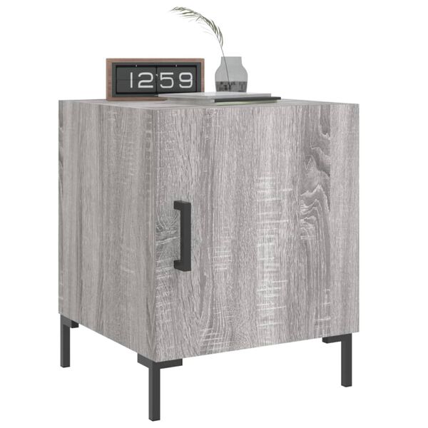 vidaXL Κομοδίνα 2 τεμ. Γκρι Sonoma 40 x 40 x 50 εκ. από Επεξεργ. Ξύλο