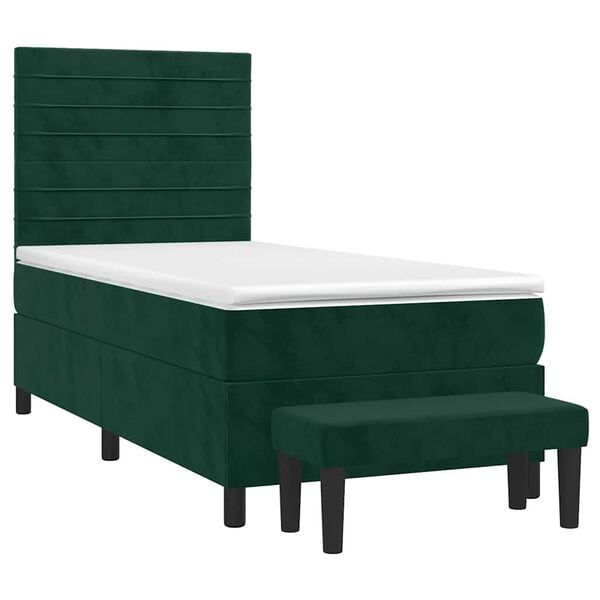 vidaXL &Kappa;&rho;&epsilon;&beta;ά&tau;&iota; Boxspring &mu;&epsilon; &Sigma;&tau;&rho;ώ&mu;&alpha; &Sigma;&kappa;&omicron;ύ&rho;&omicron; &Pi;&rho;ά&sigma;&iota;&nu;&omicron; 100x200&epsilon;&kappa;. &Beta;&epsilon;&lambda;&omicron;ύ&delta;&iota;&nu;&omicron;