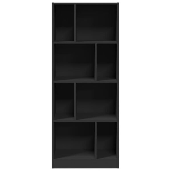 vidaXL Βιβλιοθήκη Μαύρη 57x28,5x141 εκ. από Επεξεργασμένο Ξύλο