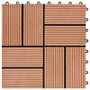 vidaXL &Pi;&lambda;ά&kappa;&alpha; &Kappa;&alpha;&tau;&alpha;&sigma;&kappa;&epsilon;&upsilon;ή&sigmaf; 11 pcs &Xi;ύ&lambda;&omicron; teak 30 x 30 cm WPC