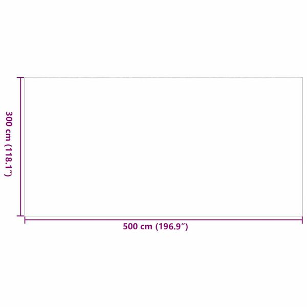 vidaXL Χαλί εξωτερικού χώρου ARAKIL Μαύρο και γκρι 300 x 500 cm PP