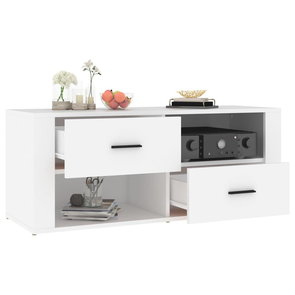 vidaXL Έπιπλο Τηλεόρασης Λευκό 100 x 35 x 40 εκ. Επεξ. Ξύλο