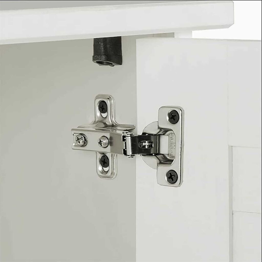 vidaXL Σετ Επίπλων Μπάνιου με ράφι 2 pcs Λευκό αντικέ 37 x 34 x 80 εκ