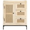 vidaXL Ντουλάπι 60x35x70 εκ. Μασίφ Ξύλο Μάνγκο και Φυσικό Ζαχαροκάλαμο