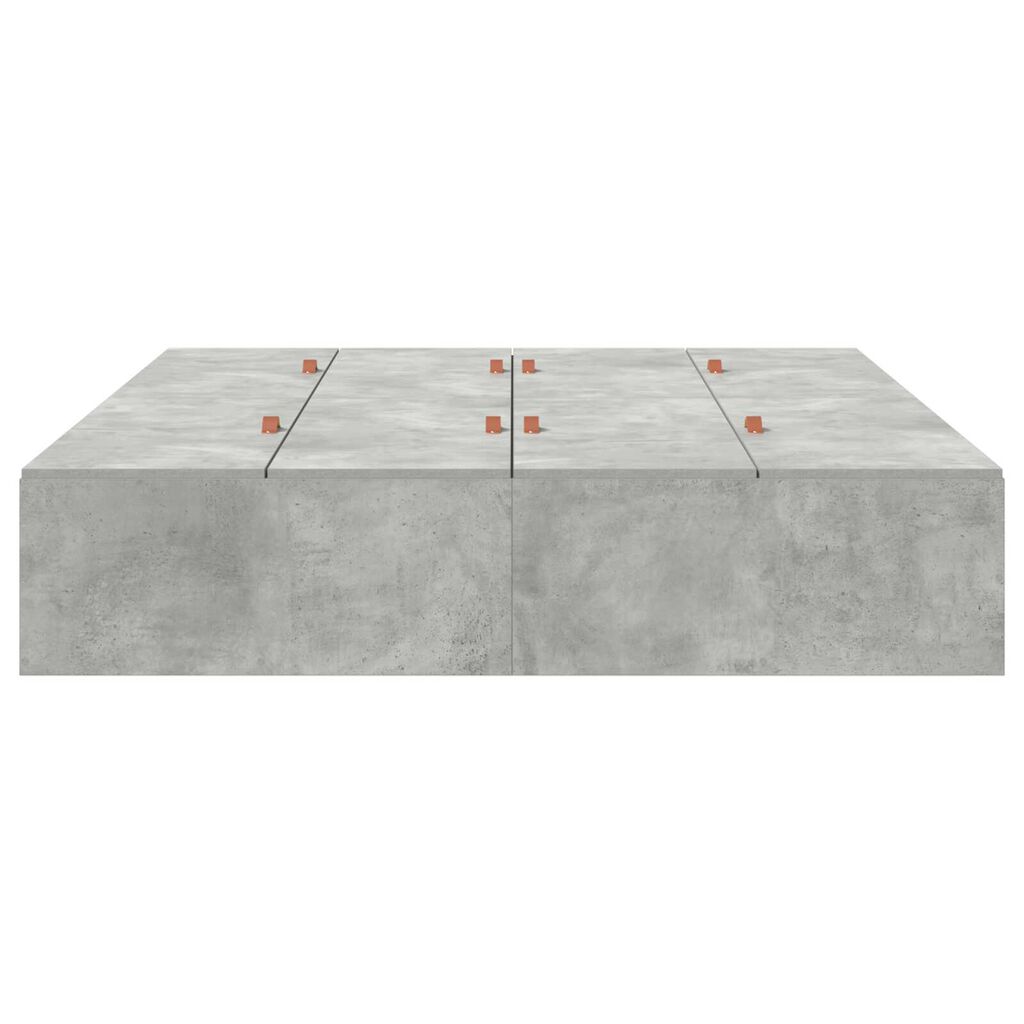 vidaXL Κρεβάτι Αποθήκευσης Γκρι Σκυρόδεμα 160x200 cm