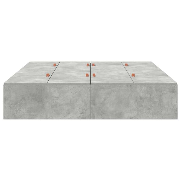 vidaXL Κρεβάτι Αποθήκευσης Γκρι Σκυρόδεμα 160x200 cm