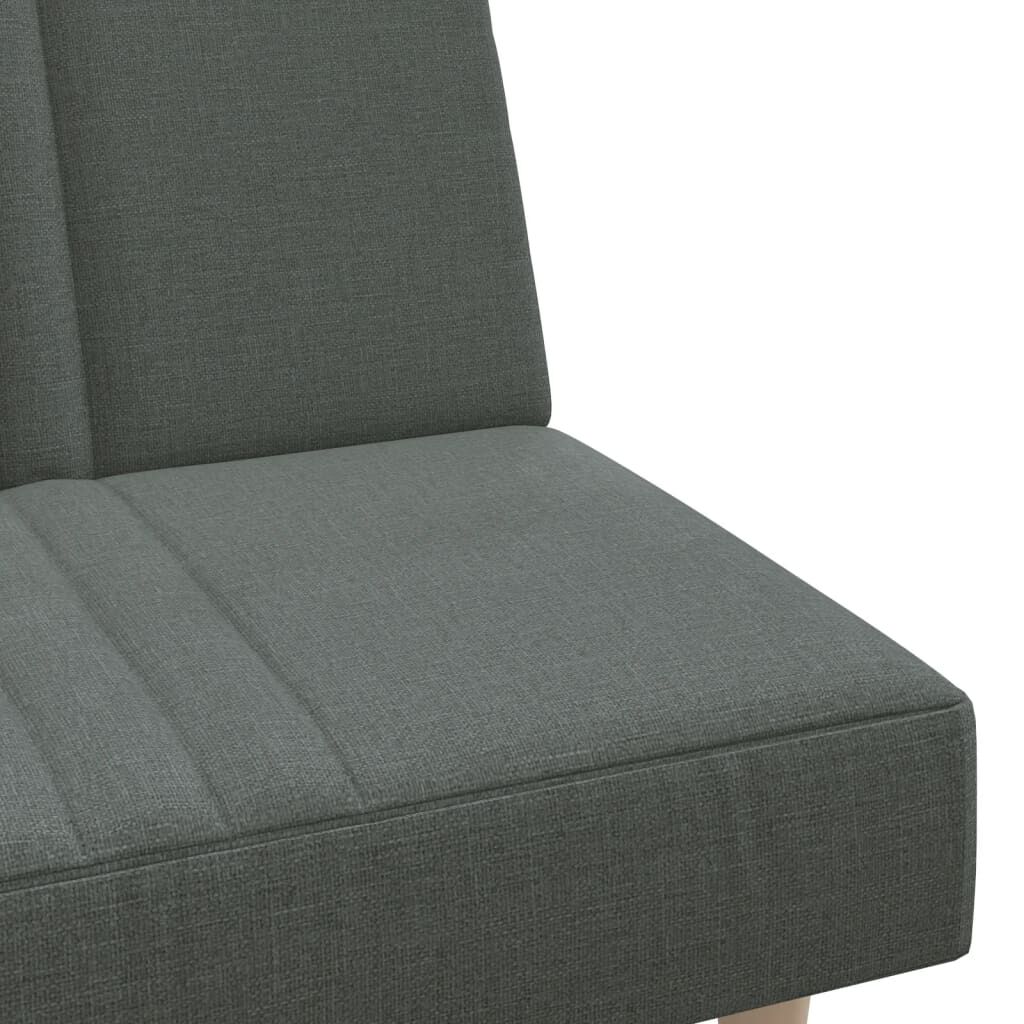 vidaXL Καναπές Κρεβάτι Γωνιακός Σκ. Γκρι 255x140x70 εκ. Υφασμάτινος