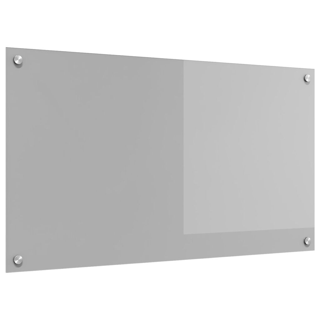 vidaXL Φωτιστικό Πίσω Κουζίνας Ανοιχτό Γκρι 90x50x0.6 εκ Σκληρυμένο Γυαλί