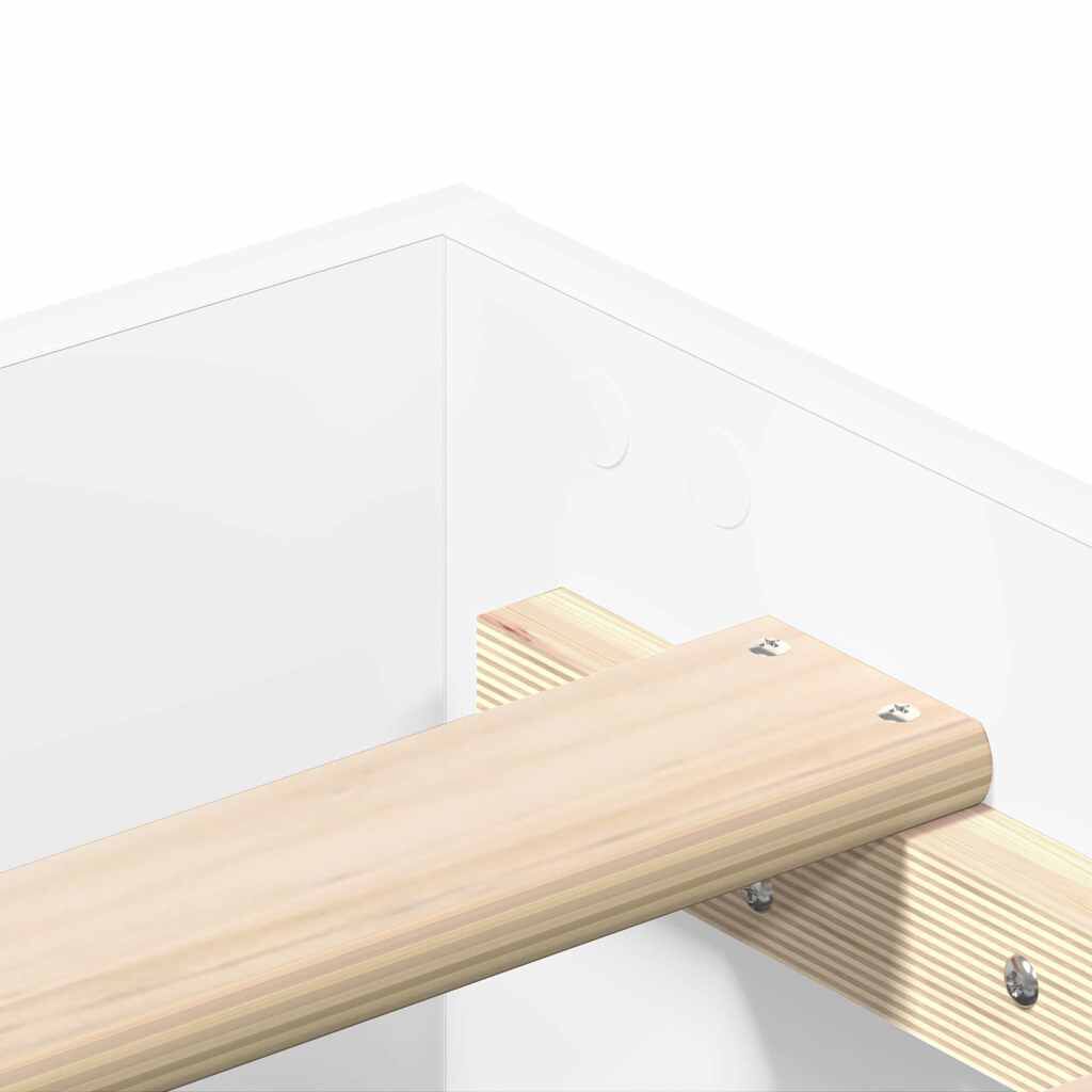 vidaXL Πλαίσιο κρεβατιού χωρίς στρώμα Λευκό 75x190 cm
