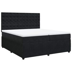 vidaXL &Kappa;&rho;&epsilon;&beta;ά&tau;&iota; Boxspring &mu;&epsilon; &Sigma;&tau;&rho;ώ&mu;&alpha; &Mu;&alpha;ύ&rho;&omicron; 200x200 &epsilon;&kappa;. &Beta;&epsilon;&lambda;&omicron;ύ&delta;&iota;&nu;&omicron;