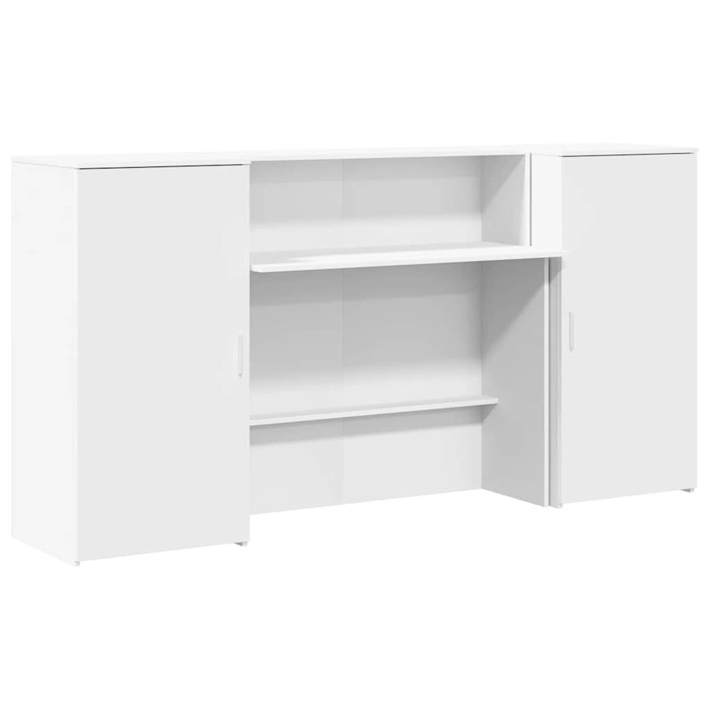 vidaXL Γραφείο υποδοχής Λευκό 200x50x103,5 εκ. Επεξεργασμένο Ξύλο