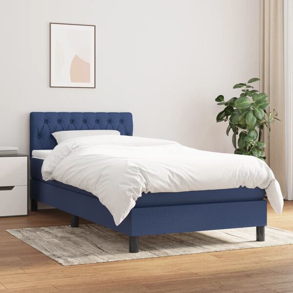 vidaXL &Kappa;&rho;&epsilon;&beta;ά&tau;&iota; Boxspring &mu;&epsilon; &Sigma;&tau;&rho;ώ&mu;&alpha; &Mu;&pi;&lambda;&epsilon; 90x200 &epsilon;&kappa;.&Upsilon;&phi;&alpha;&sigma;&mu;ά&tau;&iota;&nu;&omicron;
