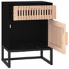 vidaXL Κομοδίνο Μαύρο 40x30x55,5 εκ. Επεξεργασμένο Ξύλο & Σίδερο