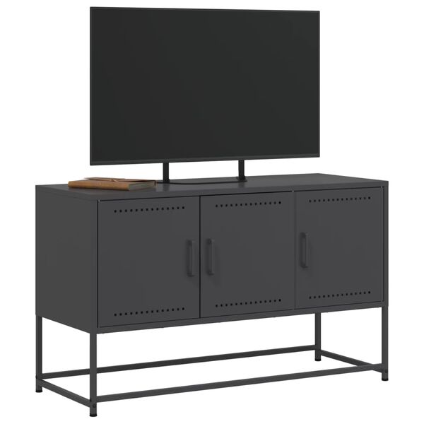 vidaXL Έπιπλο Τηλεόρασης Μαύρο 100,5x39x60,5 εκ. Ατσάλινο