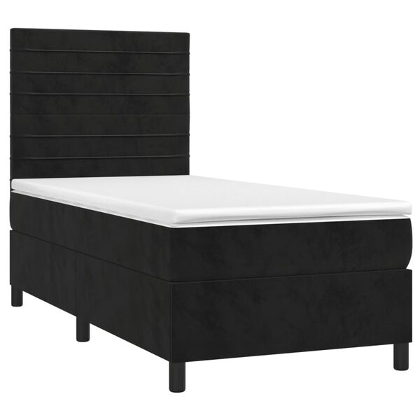 vidaXL &Kappa;&rho;&epsilon;&beta;ά&tau;&iota; Boxspring &mu;&epsilon; &Sigma;&tau;&rho;ώ&mu;&alpha; &Mu;&alpha;ύ&rho;&omicron; 90x190 &epsilon;&kappa;. &Beta;&epsilon;&lambda;&omicron;ύ&delta;&iota;&nu;&omicron;