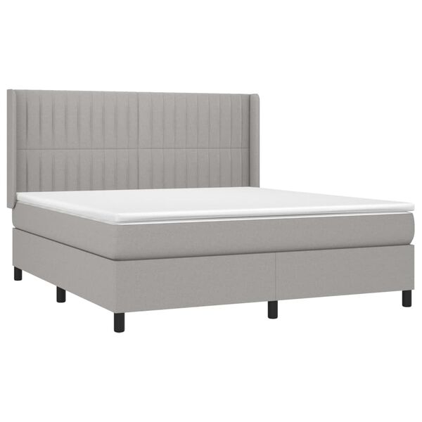 vidaXL &Kappa;&rho;&epsilon;&beta;ά&tau;&iota; Boxspring &mu;&epsilon; &Sigma;&tau;&rho;ώ&mu;&alpha; & LED &Alpha;&nu;.&Gamma;&kappa;&rho;&iota; 180x200&epsilon;&kappa;. &Upsilon;&phi;&alpha;&sigma;&mu;ά&tau;&iota;&nu;&omicron;