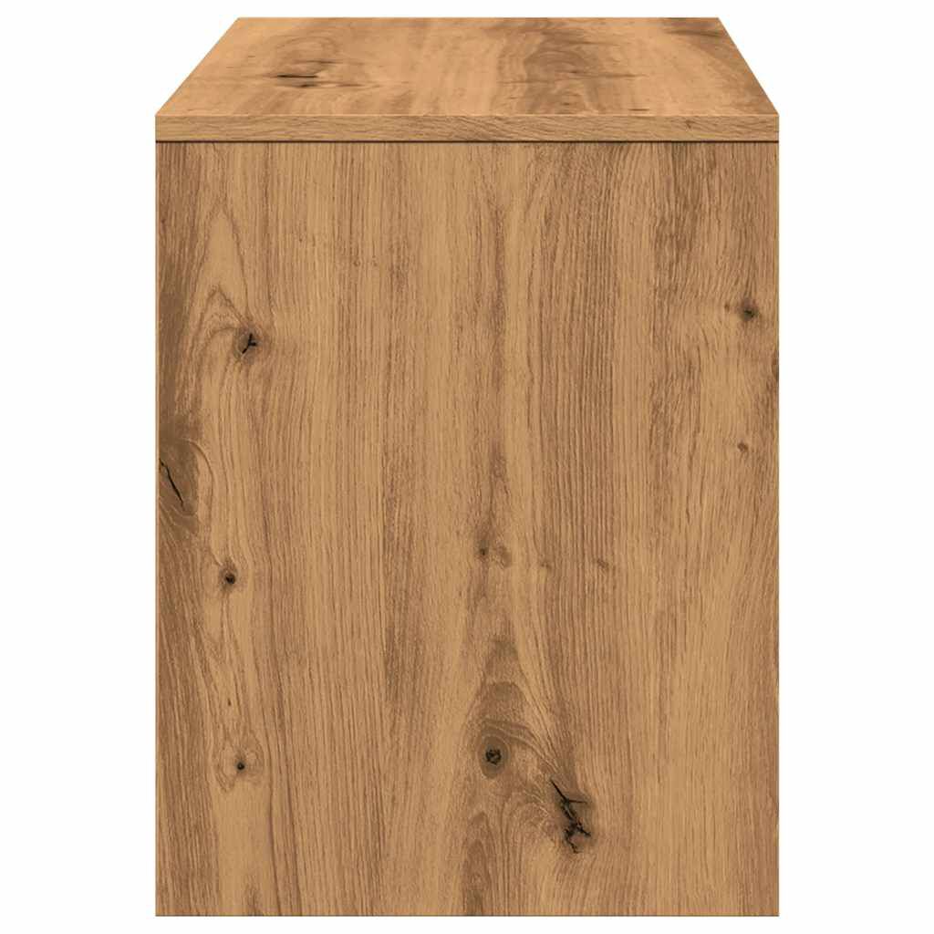 vidaXL Σκαμπό Μπουντουάρ Δρυς τεχνίτης 70 x 35 x 45 εκ. Επεξ. Ξύλο