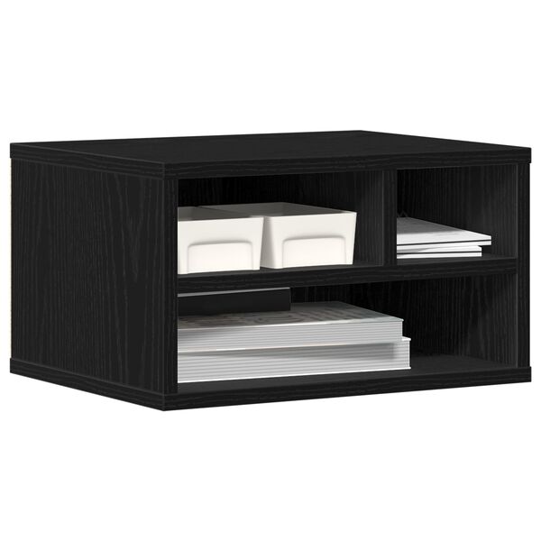 vidaXL Σταντ Εκτυπωτή Μαύρη Δρυς 40x32x22,5 cm Κατασκευασμένο Ξύλο