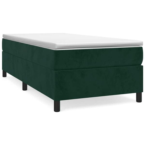 vidaXL &Kappa;&rho;&epsilon;&beta;ά&tau;&iota; Boxspring &mu;&epsilon; &Sigma;&tau;&rho;ώ&mu;&alpha; &Sigma;&kappa;&omicron;ύ&rho;&omicron; &Pi;&rho;ά&sigma;&iota;&nu;&omicron; 90x190 &epsilon;&kappa;. &Beta;&epsilon;&lambda;&omicron;ύ&delta;&iota;&nu;&omicron;